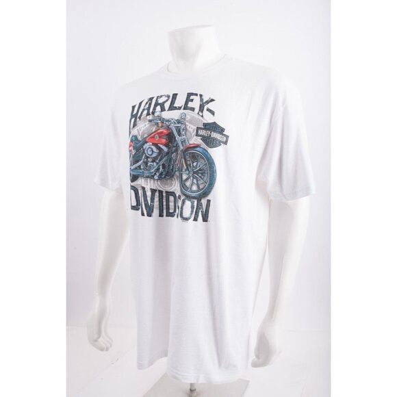 Harley-Davidson Mens Graphic T-Shirt Top XL Flag Rommel Scranton PA Biker - Picture 3 of 6